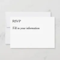 Customize Add Name Photo or Artwork RSVP Card