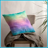 [Rainbow Mist] Butterflies Serenity Prayer Throw Pillow