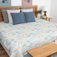 Coastal D&#233;cor Beach Seashells Pattern Duvet Cover