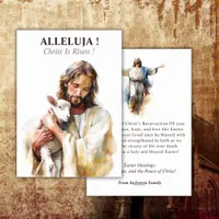 Catholic Easter Watercolor Jesus Christ Religious Holiday Card