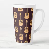 Melodic Strings: Little Guitar Pattern Latte Mug