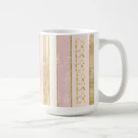 Pink Gold Christmas Fa La La Pattern#27 ID1009 Coffee Mug