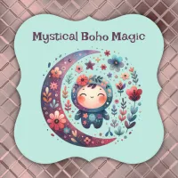 Mystical Boho Magic Maroon | Paper Coaster