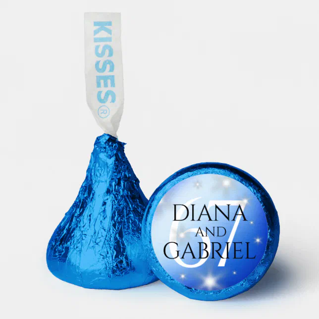 Elegant 67th Star Sapphire Wedding Anniversary Hershey&#174;'s Kisses&#174;