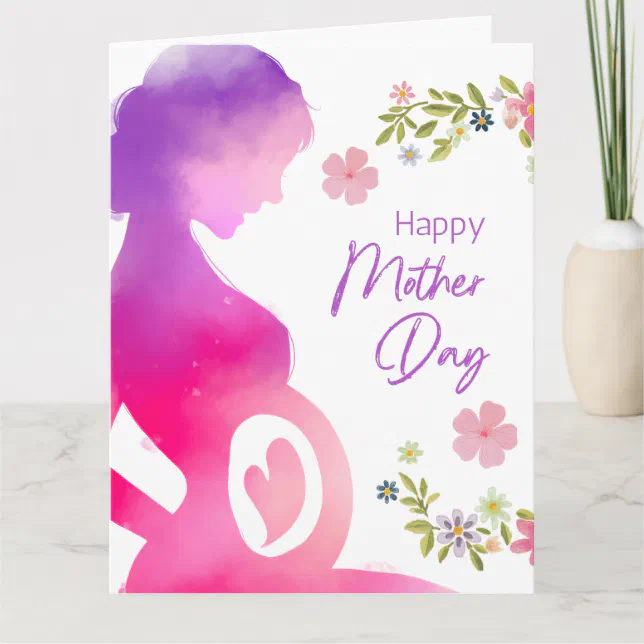 Expectant Mother Mother's Day Folded Greeting Card