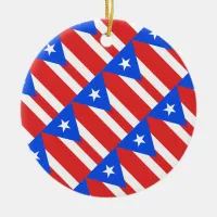 Puerto Rico Flag Ceramic Ornament