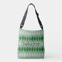 Tote Bag (ao) - Argyle Pattern with Name