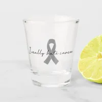 I Really Hate Cancer | Any Color Ribbon Shot Glass