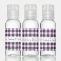 Thanks for Coming to Our Wedding Purple Plaid Hand Sanitizer