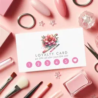 Pink Nail Salon Loyalty Card