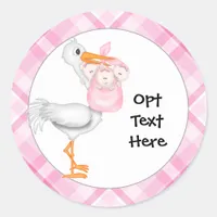 Stork & Triplet Girls Stickers