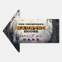 Halloween Haunted House Enter Dare Welcome Party Sign