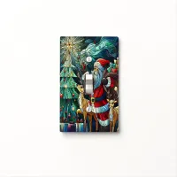 Santa Claus and His Reindeer Bearing Gifts Light Switch Cover