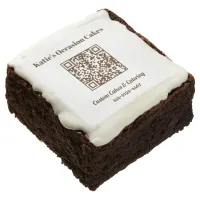 Custom Business QR Code Barcode Promotional Favor Brownie