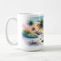 Maldives Luxury Sketch Watercolor  | Coffee Mug