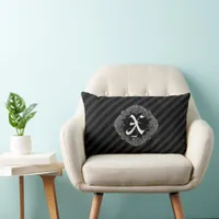 Elegant Goth Initial X Lumbar Pillow