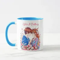 Cute Anime Couple Cuddling Personalized Mug