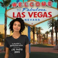 Las Vegas Bachelorette Black Name T-Shirt