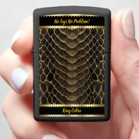 Intricate details of a vibrant poisonous snakeskin zippo lighter