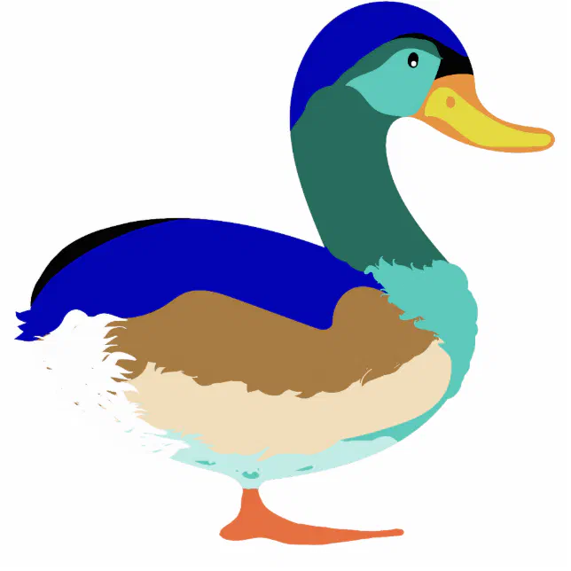 Dazzling duck: Waddle in style cutout