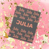 Personalized Girl Name in Salmon |  Fleece Blanket