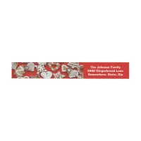 Christmas Gingerbread Cookies Wrap Address Labels