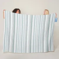 Coastal Stripes Fleece Blanket