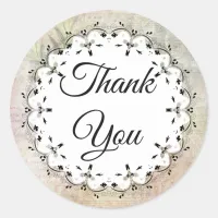 Musical Notes Vintage Thank You Stickers