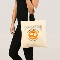 Halloween Basket Ball Trick or Basketball Birthday Tote Bag