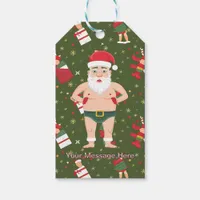 Funny Dirty Santa Christmas Collection Paper Cups Gift Tags