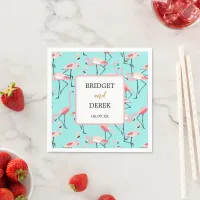 Flamingo Beach Wedding Napkins