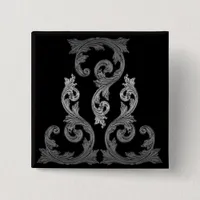 elegant Ornate Goth Design Button