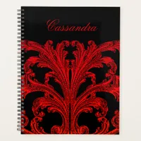 Vintage Romantic Goth in Blood Red Personalized Planner