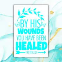 Bible verse turquoise | Archival Heavyweight Paper Poster