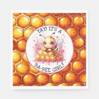 Honey bee themed Girl's Baby Shower  Napkins