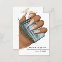 Thumbnail for Millionaire Mindset Hair and Nails Beauty Salon Business Card