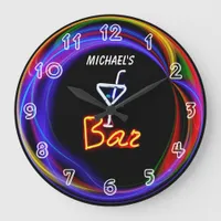 Neon Light Private Home Personalized Bar Clock