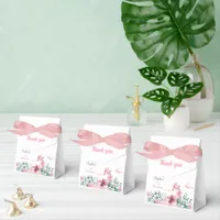 Giraffe Watercolor Pink Floral Favor Box