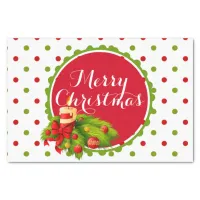 Polka Dot & Decorations Merry Christmas Tissue Paper