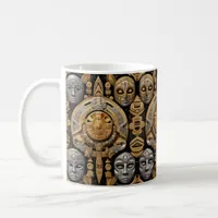 Aztec Stellar Symmetry: Cosmic Pattern Coffee Mug