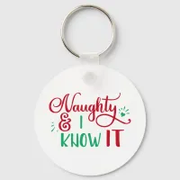 Fun Typography Christmas Keychain