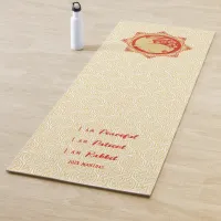 Mantras Year of the Rabbit Lunar New Year Yellow Yoga Mat