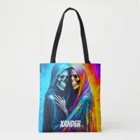 Skeletons Wrapped in a Rainbow Personalized Tote Bag