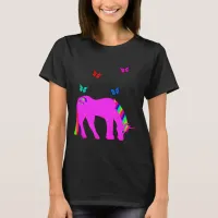 Purple Unicorn & Butterflies Women's T-Shirt ZKOA