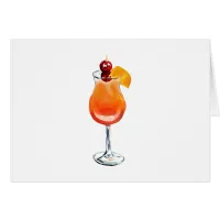 Watercolor Tequila Sunrise Cocktail