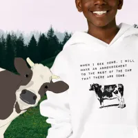 When I See Cows, Cow Lovers Quote Hoodie