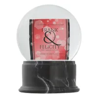 Elegant 40th 80th Ruby Wedding Anniversary Snow Globe