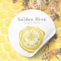 Elegant Modern Simple Honey Farm Wax Seal Stamp