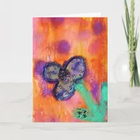 Flower Mixed Media Birthday Card