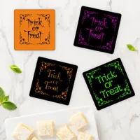 Halloween Trick or Treat  Coaster Set